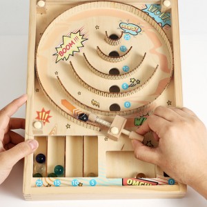2025 New Arrival Wooden Classic Pinball Machine Toy Innovative Design Retro Style Gaming for Kids
