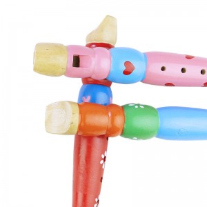 Recordere din lemn pentru copii mici, flaut Piccolo colorat pentru copii, instrument muzical ritmic de învățare, jucării muzicale pentru educație timpurie pentru copii cu autism sau preșcolar