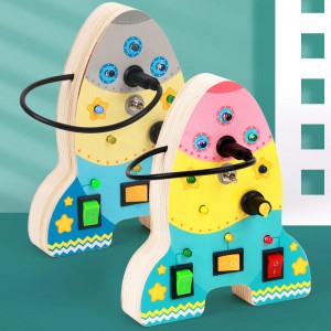 Sinnesspielzeug aus Holz für Kleinkinder von 1–3 Jahren, Montessori-Musikspielzeug für 1-, 2-, 3- und 4-Jährige, reisepädagogisches Lernspielzeug, beschäftigtes Lichtschalter-Autismus-Spielzeug, Geburtstagsgeschenke für Jungen und Mädchen