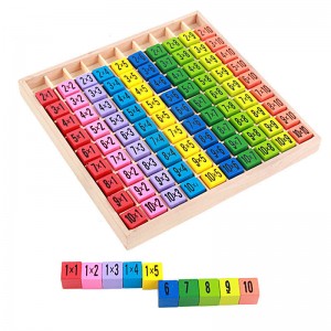 Multiplikations- und Mathetisch-Brettspiel aus Holz, Montessori-Mathemanipulations-Lernspielzeug für Kinder, Geschenk, ab 3 Jahren – 100 Zählblöcke aus Holz