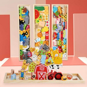 Animal Parade A to Z Puzzle and Playset – Educational Wooden Alphabet Puzzle – 2 and Up