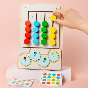 Juguetes de aprendizaje Montessori, rompecabezas deslizante, acertijos a juego de colores y formas, juego de lógica, juguetes educativos preescolares de madera para niños, niñas de 3, 4, 5, 6 y 7 años, juguetes de viaje, regalos de cumpleaños para niños