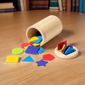 Baby Montessori Toys Shape Sorting Cognition Cup Suitable for Babies Over Three Years Old Early Education Puzzle Wooden Toys