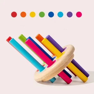 Kids Montessori Educational Toy 2 in 1 Coin Box Color Counting Stick Classification Cup 3+ Ages Early Education Wooden Toys