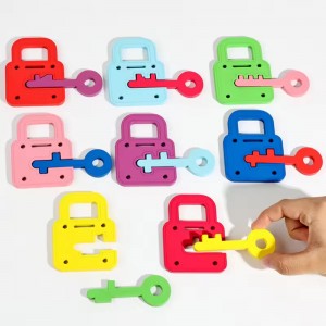 Children’s Early Education Toys Color Shape Matching Game Toddler Color Cognition Ability Children’s Lock and Key Matching Toys