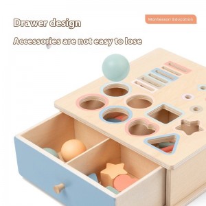 Montessori Games Wooden Educational Toys Geometric Shape Color Matching Toys Permanence Box Coin Box Baby Montessori Toys