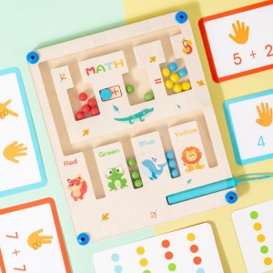 Early Childhood Education Logical Thinking Games Puzzle Toys Color Classification Four Color Walking Bead Game Board