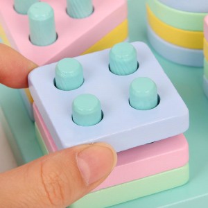 Mainan Montessori untuk Anak Laki-laki Perempuan Berusia 1 2 3 Tahun, Mainan Penyortiran & Susun Kayu untuk Balita dan Anak-anak Bayi, Hadiah Penyortir Bentuk Pengenalan Warna Teka-teki Mainan Pembelajaran Pendidikan Usia 1-3