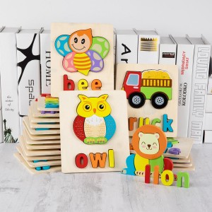 Holzpuzzles Kleinkindspielzeug für Kinder im Alter von 1 2 3 Jahren Jungen Mädchen Kleinkindpuzzles Montessori-Spielzeug Umweltfreundliche Kindergeschenke mit Tierform Alphabet Rechtschreibrätsel Vorschul-Lernspielzeug