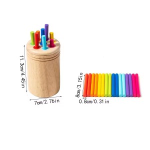 Montessori Games Cultivation of Color Cognition Developing Hands on Skills Easy to Store Educational Wooden Toys