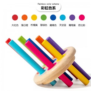 Wooden Toy Wholesale Color Shape Sorting Cup Matching Game Sensory Fine Motor Skills Toy Fun Early Education Baby Montessori Toy