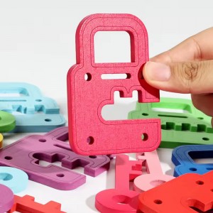 Children’s Early Education Toys Color Shape Matching Game Toddler Color Cognition Ability Children’s Lock and Key Matching Toys