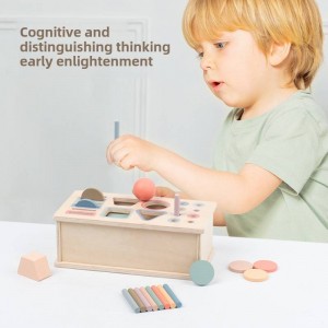 Montessori Games Wooden Educational Toys Geometric Shape Color Matching Toys Permanence Box Coin Box Baby Montessori Toys