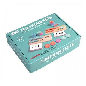 Children’s Early Education Wooden Ten Lattice Counter Mathematics Teaching Aids Parent-Child Interactive Educational Math Toys