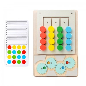 Juguetes de aprendizaje Montessori, rompecabezas deslizante, acertijos a juego de colores y formas, juego de lógica, juguetes educativos preescolares de madera para niños, niñas de 3, 4, 5, 6 y 7 años, juguetes de viaje, regalos de cumpleaños para niños