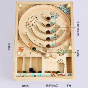 2025 New Arrival Wooden Classic Pinball Machine Toy Innovative Design Retro Style Gaming for Kids
