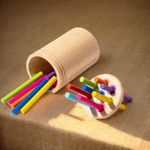 Montessori Games Cultivation of Color Cognition Developing Hands on Skills Easy to Store Educational Wooden Toys