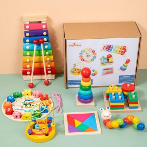 Wooden Toy Wholesale Early Education Wooden Baby Intellectual Development Toys Music Funny Set for 3-6 Year Children Wooden Toys