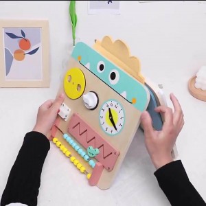 Hölzernes Beschäftigungsbrett für Kinder, Montessori-Spielzeug für 2 3 4 Jahre alte, pädagogische Aktivitäts-Sensortafel, multifunktionales Lernspielzeug für Kleinkinder im Alter von 2–4 Jahren, Feinmotorik