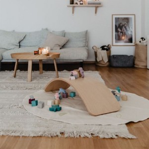Tabla de equilibrio para niños, [madera natural] Tabla oscilante para niños pequeños, juguete de aprendizaje Montessori de composición abierta, regalos para niños de 3 4 5 6 7 8 años