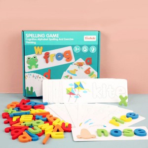 Drewniane puzzle dla małych dzieci 1-3, zabawki dla maluchów Prezenty dla 1 2 3 lat chłopcy dziewczęta, puzzle dla maluchów nauka edukacyjne zabawki w kształcie zwierząt alfabet pisownia puzzle zabawki dla przedszkolaków