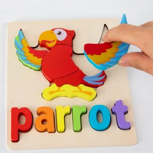 Holzpuzzles Kleinkindspielzeug für Kinder im Alter von 1 2 3 Jahren Jungen Mädchen Kleinkindpuzzles Montessori-Spielzeug Umweltfreundliche Kindergeschenke mit Tierform Alphabet Rechtschreibrätsel Vorschul-Lernspielzeug