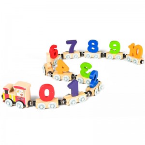 11 sztuk Drewniany zestaw pociągów matematycznych Małe dzieci Magnetyczny numer pociągu Zabawki Silnik Pociąg Samochody Zabawki edukacyjne Montessori Dzieci Chłopcy Dziewczęta Wiek 3 4 5