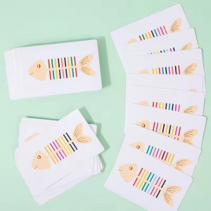 Wooden Fish Bone Stick Matching Puzzle Toy Color & Quantity Recognition Early Kindergarten Kids Montessori Educational Toy