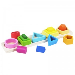 Bloques de aprendizaje interactivos Montessori de madera, clasificación creativa de colores y formas, desarrollo de habilidades cognitivas, regalo perfecto seguro y duradero