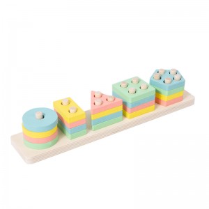 Montessori Wooden Sorting & Stacking Toys Cognitive Development Puzzles para sa mga Bata Nakakaakit ng Kulay at Hugis Sorting Game Ligtas Matibay na Disenyo Perpektong Unisex na Regalo para sa Mga Lalaki at Babae