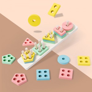 Montessori Wooden Sorting & Stacking Toys Cognitive Development Puzzles para sa mga Bata Nakakaakit ng Kulay at Hugis Sorting Game Ligtas Matibay na Disenyo Perpektong Unisex na Regalo para sa Mga Lalaki at Babae
