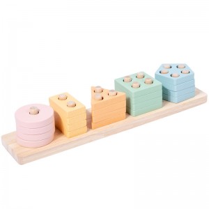 Montessori Wooden Sorting & Stacking Toys Cognitive Development Puzzles para sa mga Bata Nakakaakit ng Kulay at Hugis Sorting Game Ligtas Matibay na Disenyo Perpektong Unisex na Regalo para sa Mga Lalaki at Babae