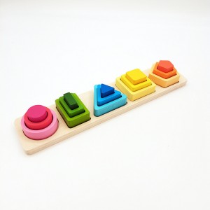 Bloques de aprendizaje interactivos Montessori de madera, clasificación creativa de colores y formas, desarrollo de habilidades cognitivas, regalo perfecto seguro y duradero