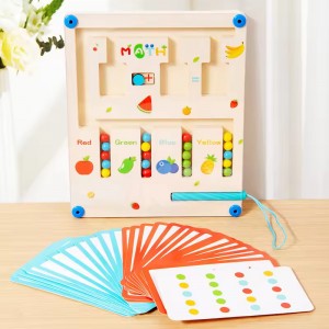 Early Childhood Education Logical Thinking Games Puzzle Toys Color Classification Four Color Walking Bead Game Board