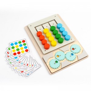 Juguetes de aprendizaje Montessori, rompecabezas deslizante, acertijos a juego de colores y formas, juego de lógica, juguetes educativos preescolares de madera para niños, niñas de 3, 4, 5, 6 y 7 años, juguetes de viaje, regalos de cumpleaños para niños