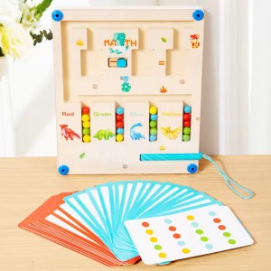 Early Childhood Education Logical Thinking Games Puzzle Toys Color Classification Four Color Walking Bead Game Board