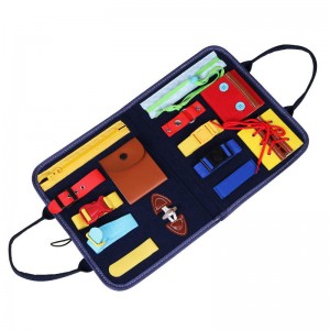 Tablero ocupado, juguetes de viaje para niños pequeños, libro silencioso, juguetes sensoriales para niños pequeños 2 3 4, juguetes Montessori para tablero de actividades para niños pequeños, juguetes educativos para niñas de 2 años, regalo, azul oscuro
