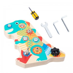 Juego de tablero de destornilladores Montessori para niños Dinosaurios Juguetes Montessori para mayores de 3 años Tablero ocupado de madera para niños pequeños y niños Juguetes de habilidades motoras finas Juguete sensorial educativo