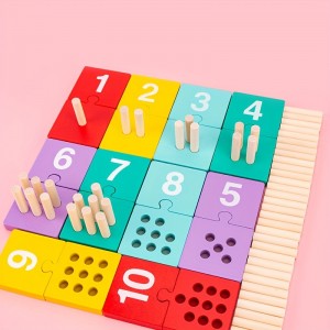 Juguete de matemáticas Montessori, nuevo juguete de palos de números de madera para niños, educación temprana de matemáticas, juguetes cognitivos de números y colores