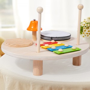 Drewniana muzyka perkusyjna Zabawki do wczesnej edukacji Wielofunkcyjne zabawki muzyczne 4 w 1 dla instrumentów muzycznych i perkusistów Puzzle na biurko Słuchanie i umiejętności praktyczne
