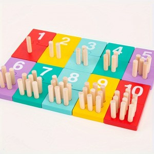 Juguete de matemáticas Montessori, nuevo juguete de palos de números de madera para niños, educación temprana de matemáticas, juguetes cognitivos de números y colores