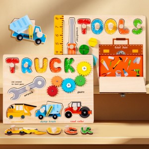 Hölzernes Montessori-Lehrmittel, beschäftigtes Brett, Puzzle-Spielzeug, frühe Bildung für Kinder, kognitives multifunktionales Puzzle, Puzzle-Spielzeug, Grifftraining, Geburtstagsgeschenk