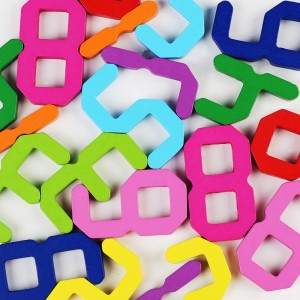 Montessori Early Education Puzzle Wooden Toys Two Person Battle Colored Digital Block Mathematical Toys Parent-Child Interactive Board Game Hand Eye Coordination Training