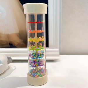 Wooden Melody Maker Soothing Rain Drum Toy Hourglass Design with Realistic Sound Effects Ideal for Musical Learning and Creative Play
