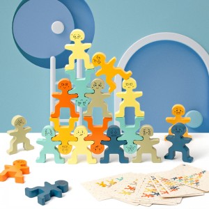 Juego de equilibrio de madera para niños Juguetes de motor fino Kit de construcción de madera Juego de equilibrio Juego de mesa Bloques de construcción Actividad Juguetes de construcción para niños pequeños Juguetes educativos para niños