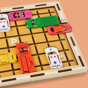 Wooden Early Education Puzzle Toys Wooden Car Huarong Road Intelligent Reverse Parking Toys Focus Logical Thinking Mathematical Maze Toys