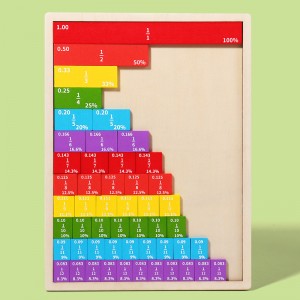 Montessori Wooden Rainbow Math Board Toys Thinking And Computing Ability Enlightenment Exercise Early Education Cognitive Math Fraction Board Toys