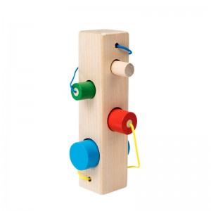 Wooden Stake Threading Lacing Toys Wood Block Puzzle Montessori Fine Motor Skills Toys Car Airplane Travel Game Early Learning Educational Gift for 3 4 5 Years Old Children Kids